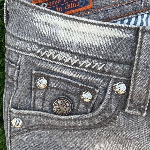 Women’s Gray Rock Revival Jeans - Size 28 - Picture 4 of 8